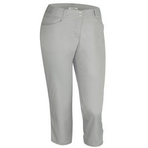 NWT Adidas Women's Essentials Lightweight Golf Capris Pants in Gray Size 12